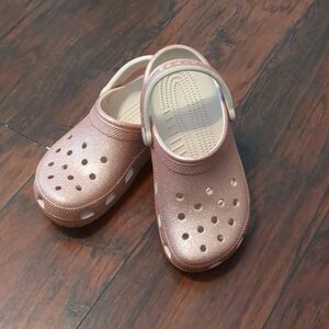 Crocs Classic Glitter Clogs  Size 6